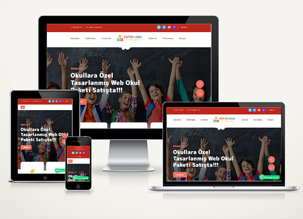 Kreş / Eğitim Kurumu Web Sitesi Paketi Garten v