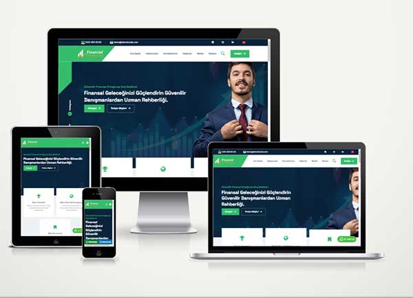 Finans - Danışmanlık Web Sitesi Paketi Financia